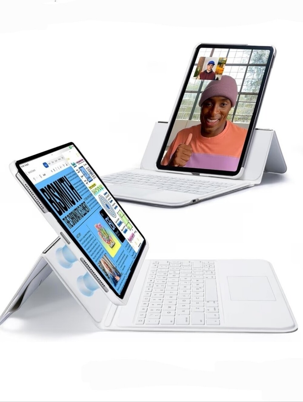 ESR Ascend Keyboard Case iPad Pro 12.9 6th 5th 4th 3rd Gen Trackpad, White